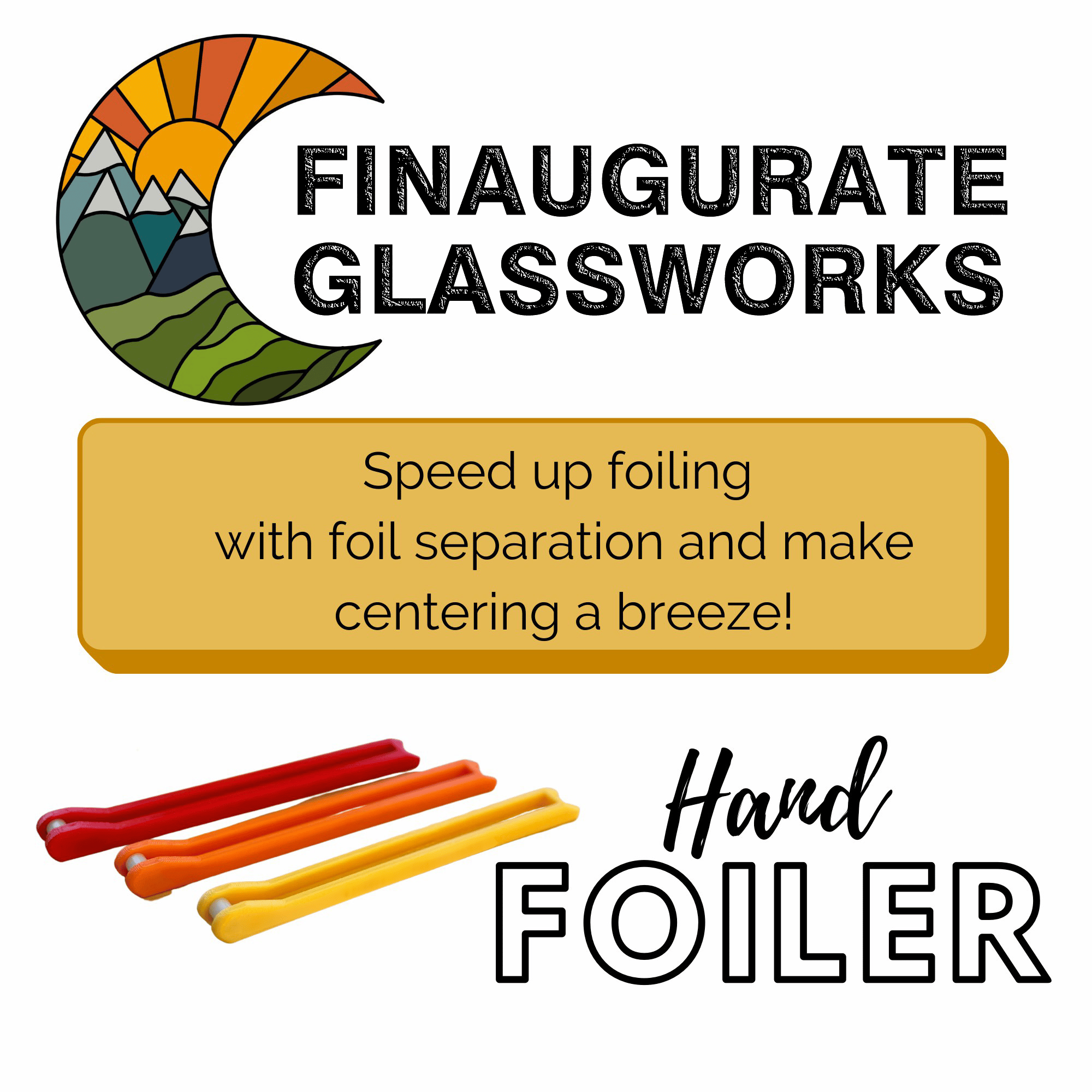 Hand foiler 7/32" for stained glass copper foiling tool